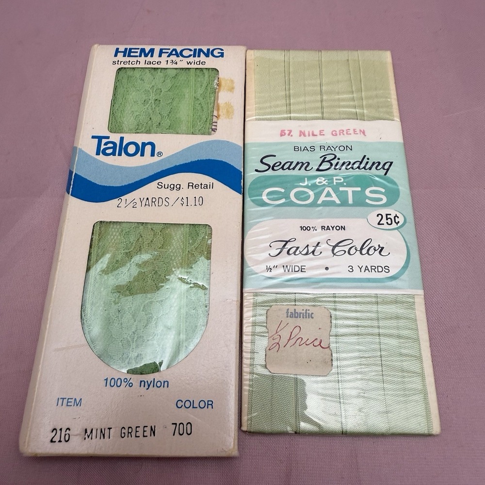 Vintage Sewing Notions Lot 20+ Sealed Bias Tape Rick Rack Lace Trim Hem Facing - Picture 11 of 16